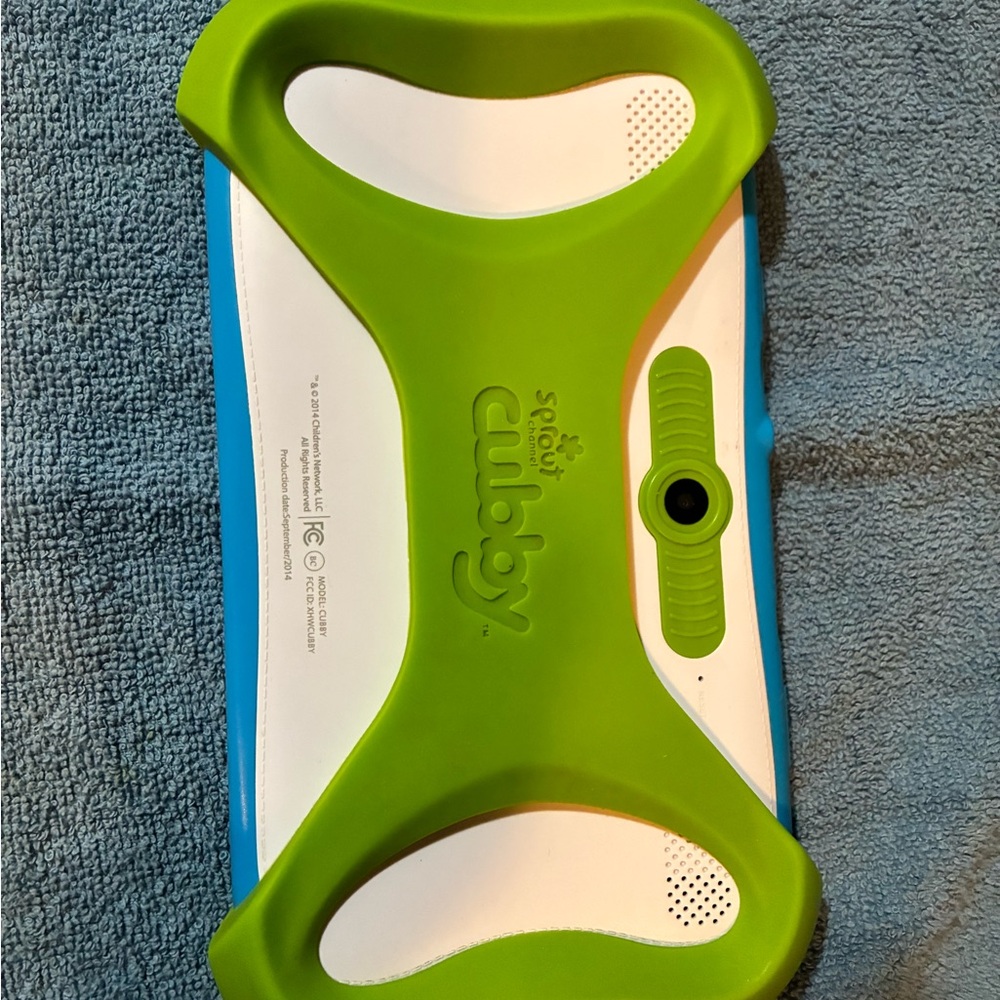Kids' Blue and White Tablet with Green Case - Picture 2 of 5